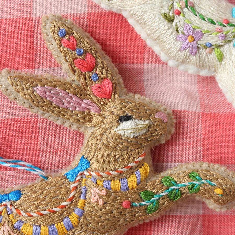 Leaping Hares Felt Ornament by Sewyeah - Image 2