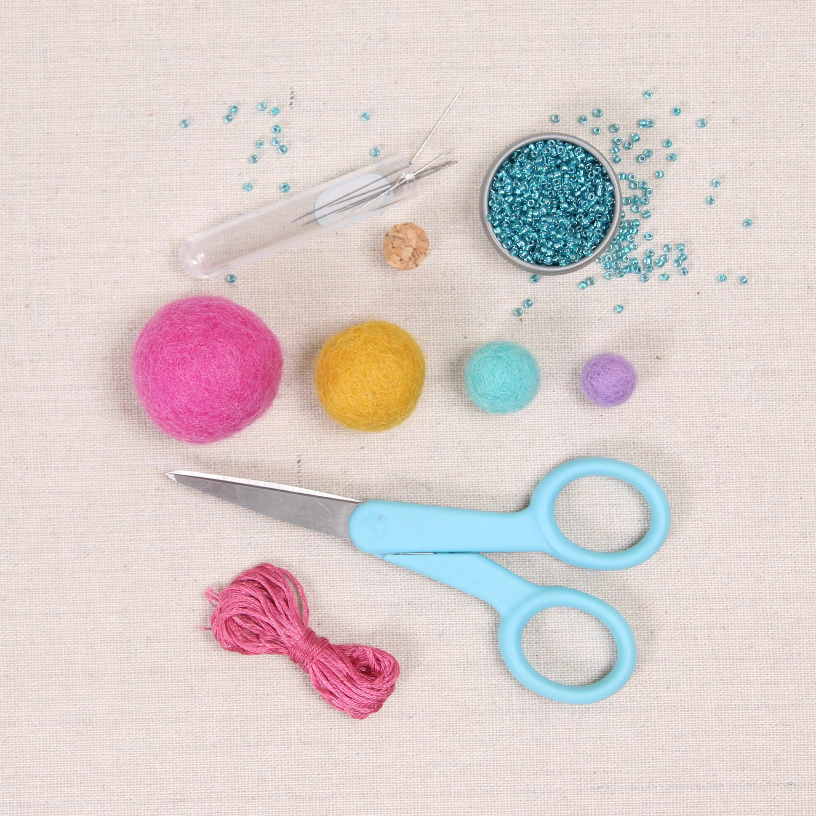 Magenta Felt Balls - Image 4