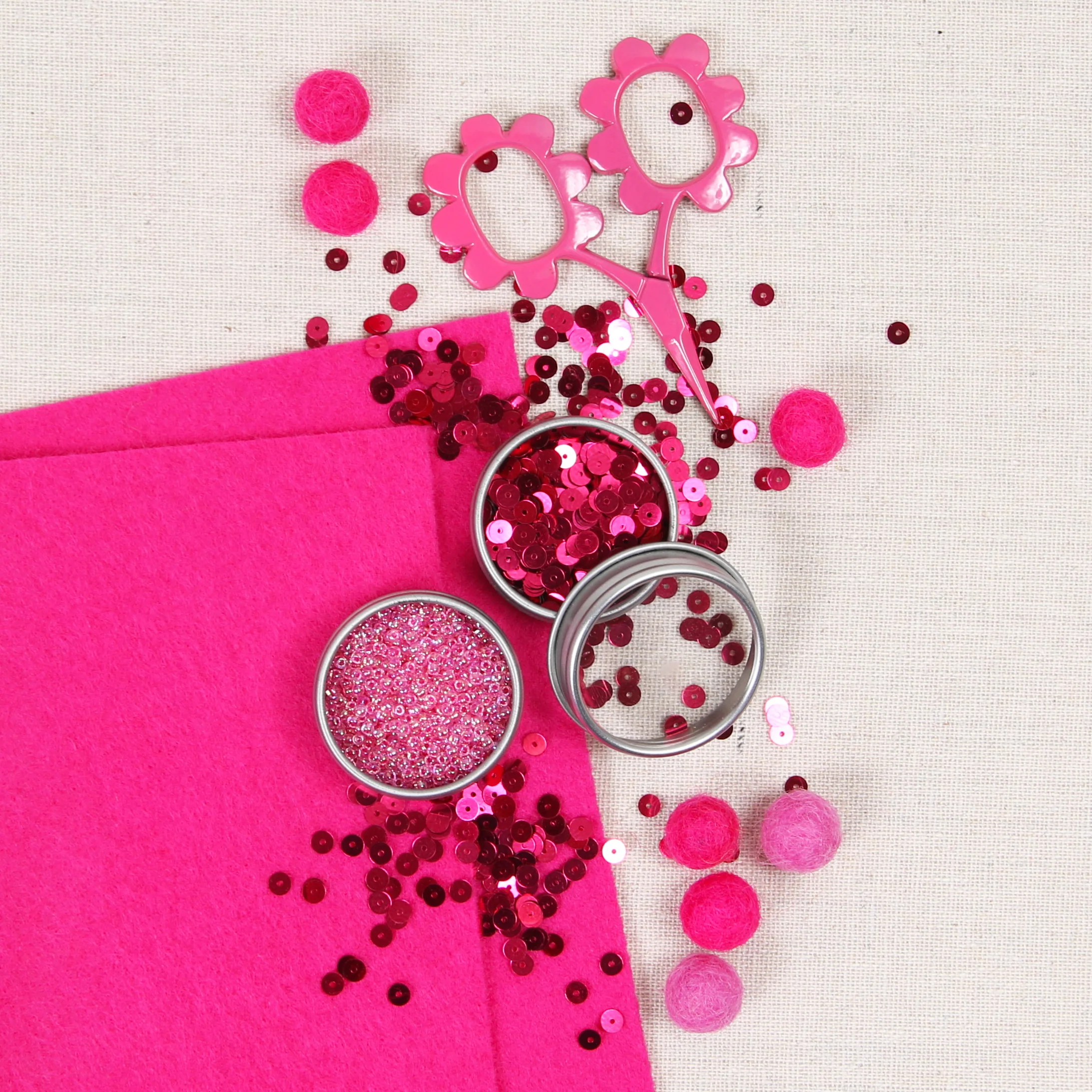 Metallic Sequins or Beads: Magenta - Image 2