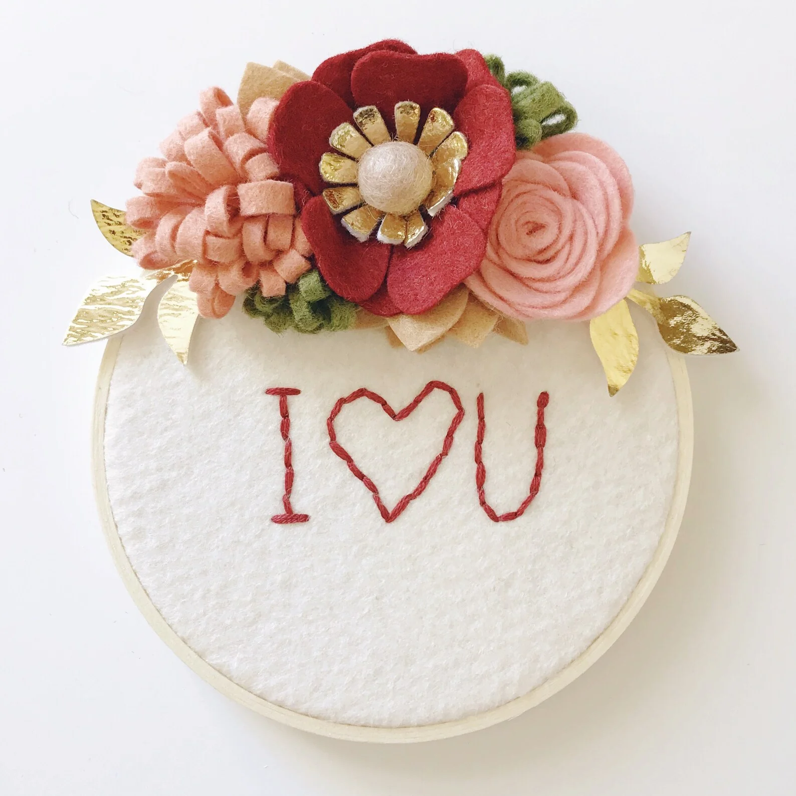 Mini Crimson Blush Felt Flower Kit - Image 5