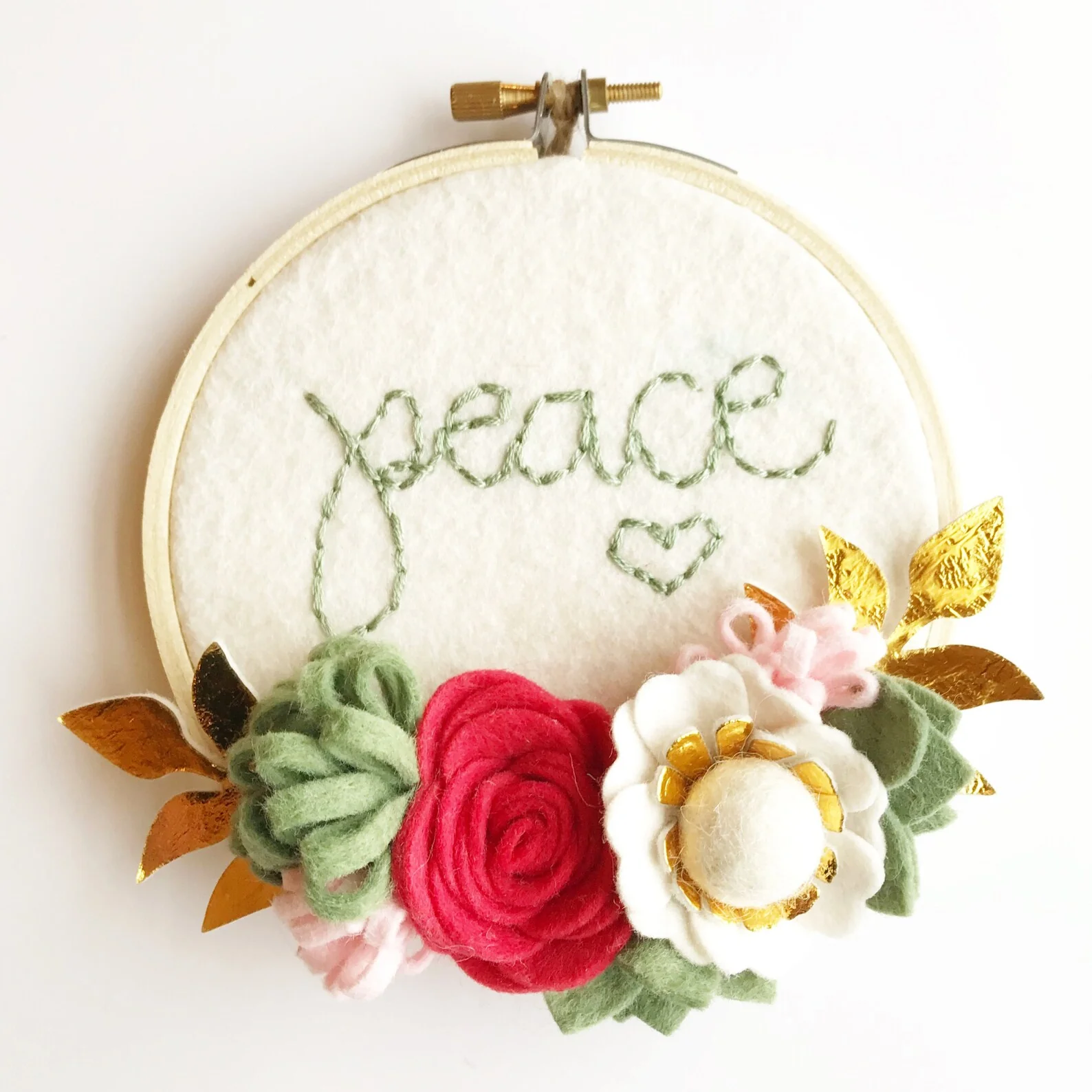 Mini Strawberry Mint Felt Flower Kit - Image 4