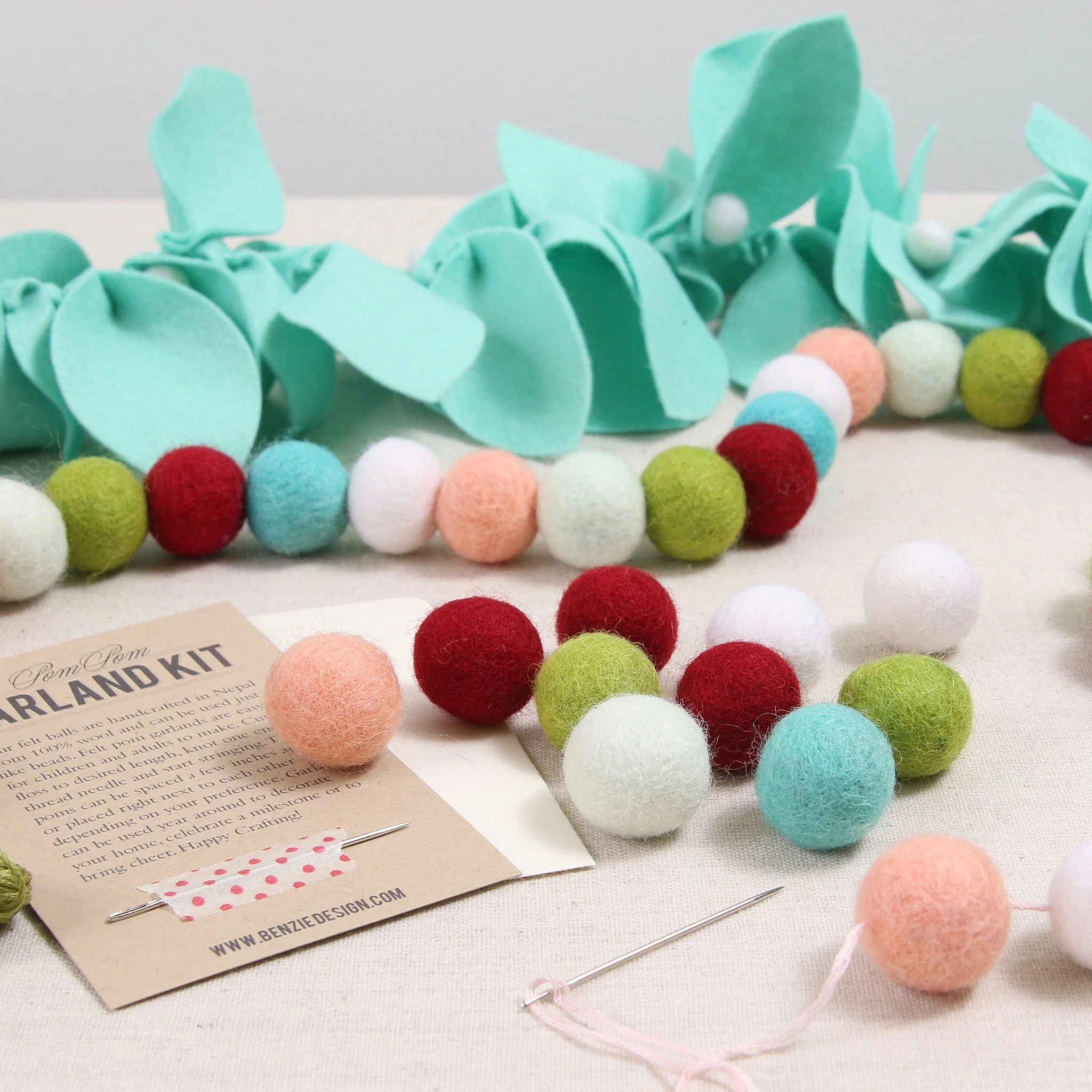 Mint Felt Balls - Image 2