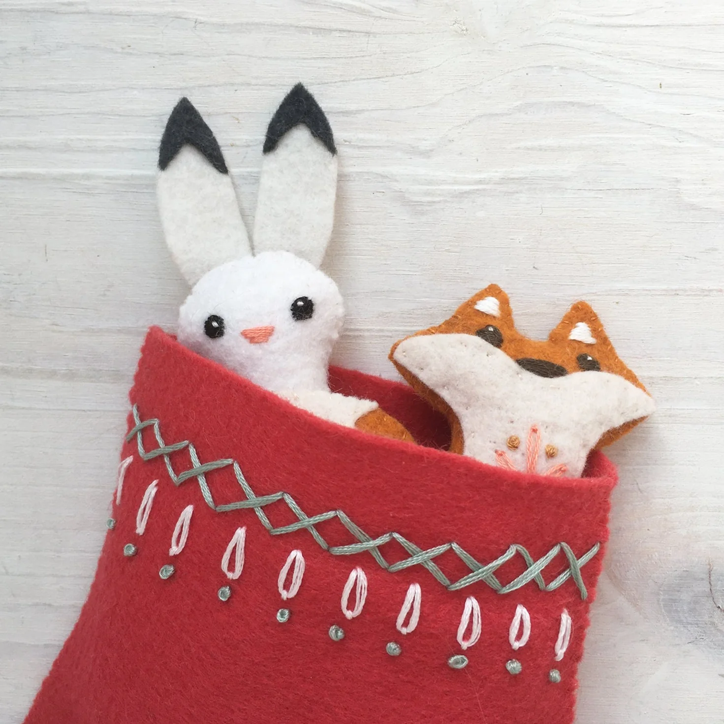 Mitten and Woodland Animals Felt Pattern - Image 5