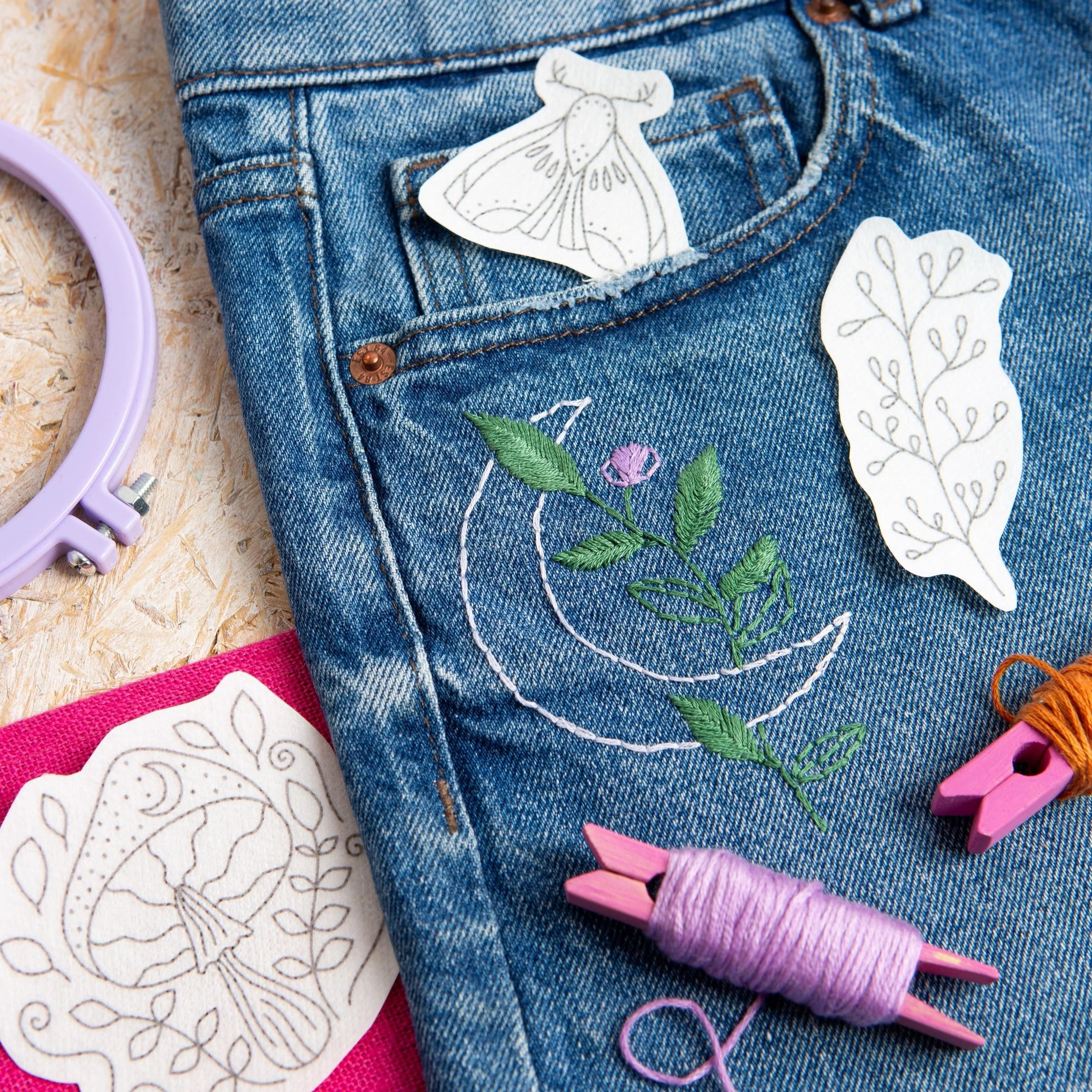 Moon Garden, Stick + Stitch Embroidery - Image 3