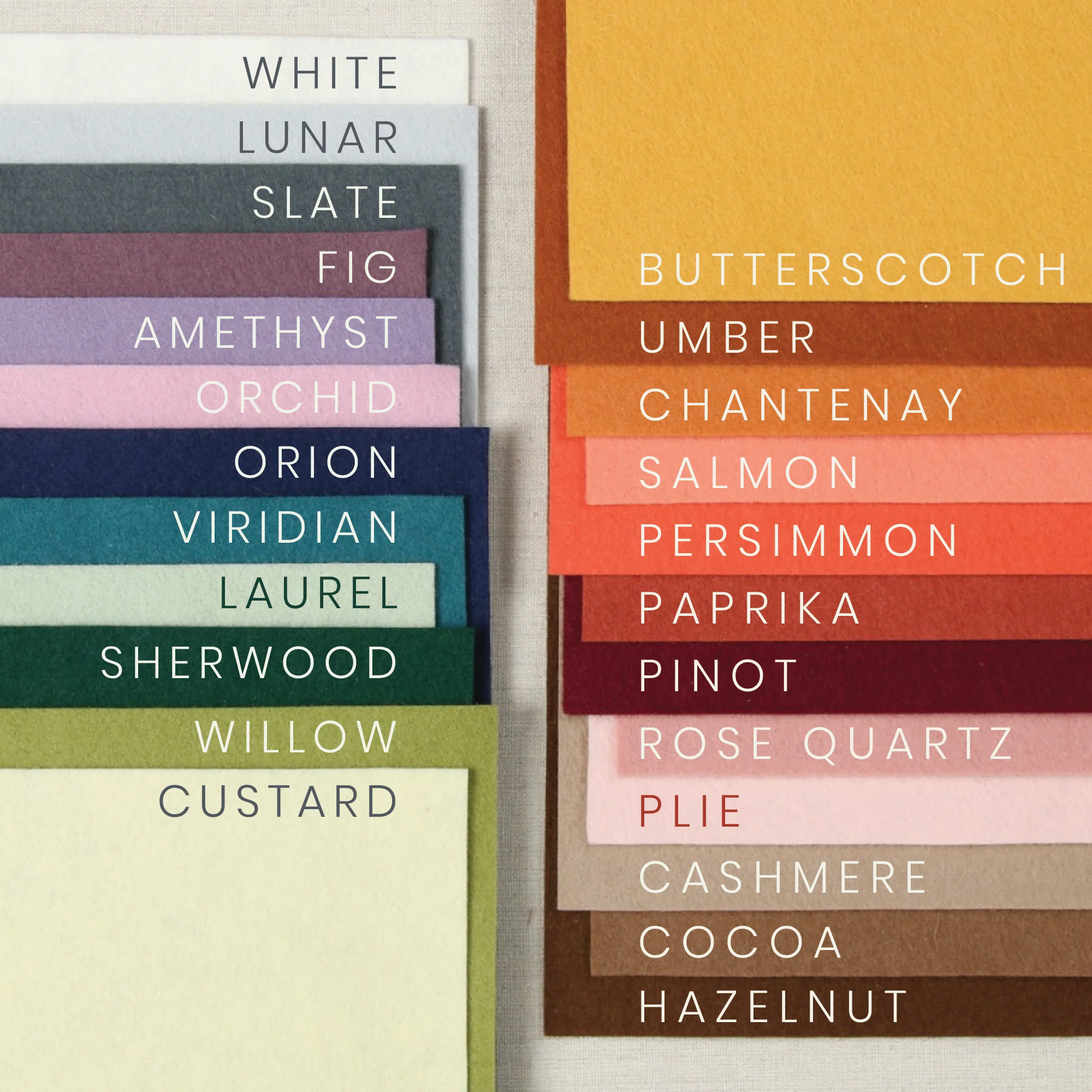 Custard Pure Wool Felt - Image 3