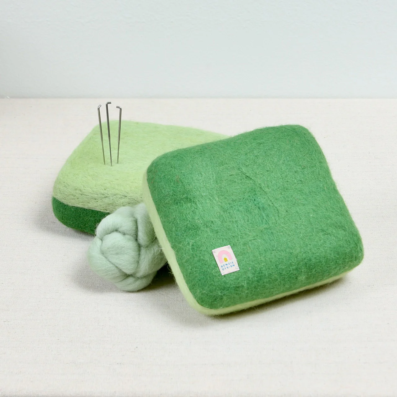 Needle Felting Cushion, Green