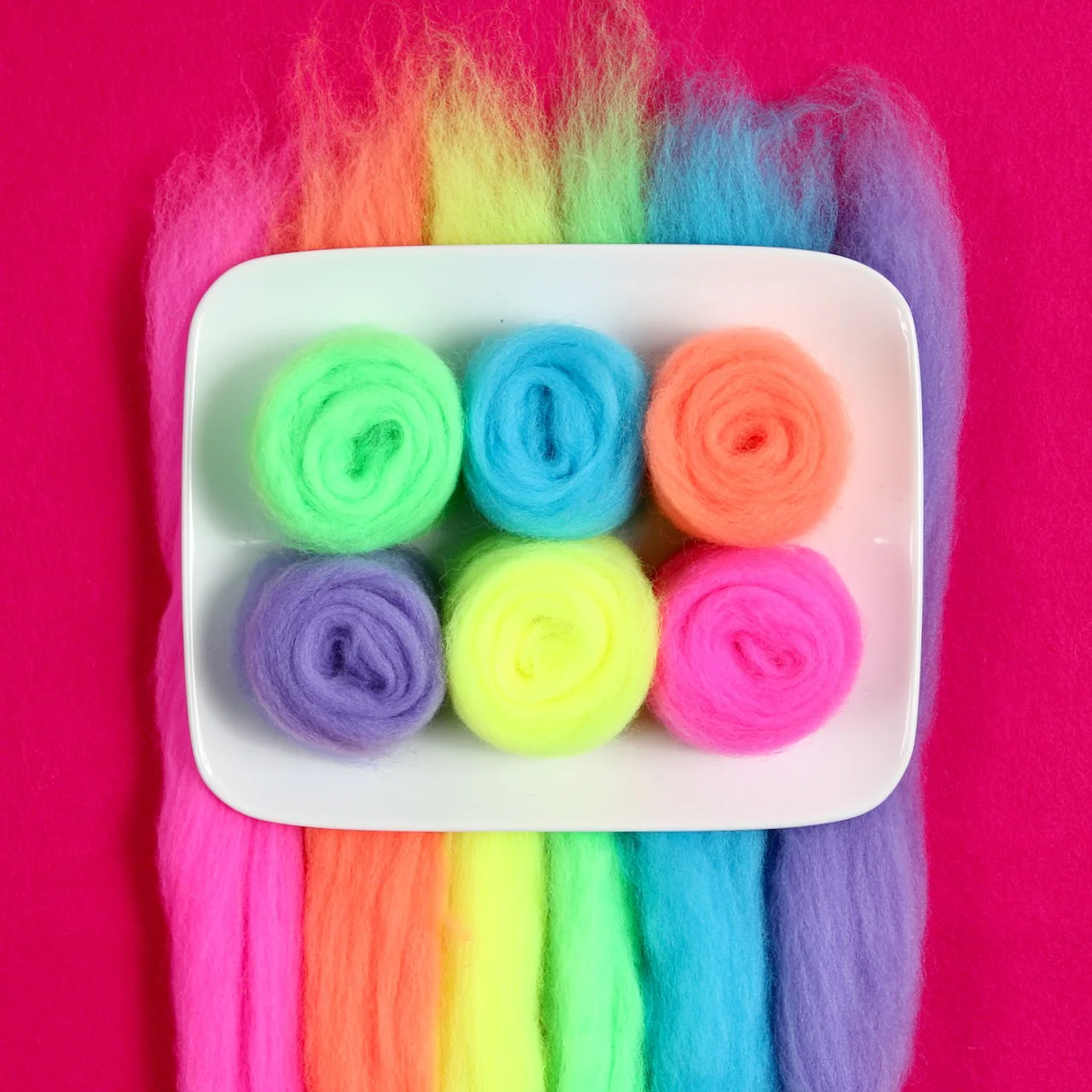 Neon Palette Wool Roving - Image 3