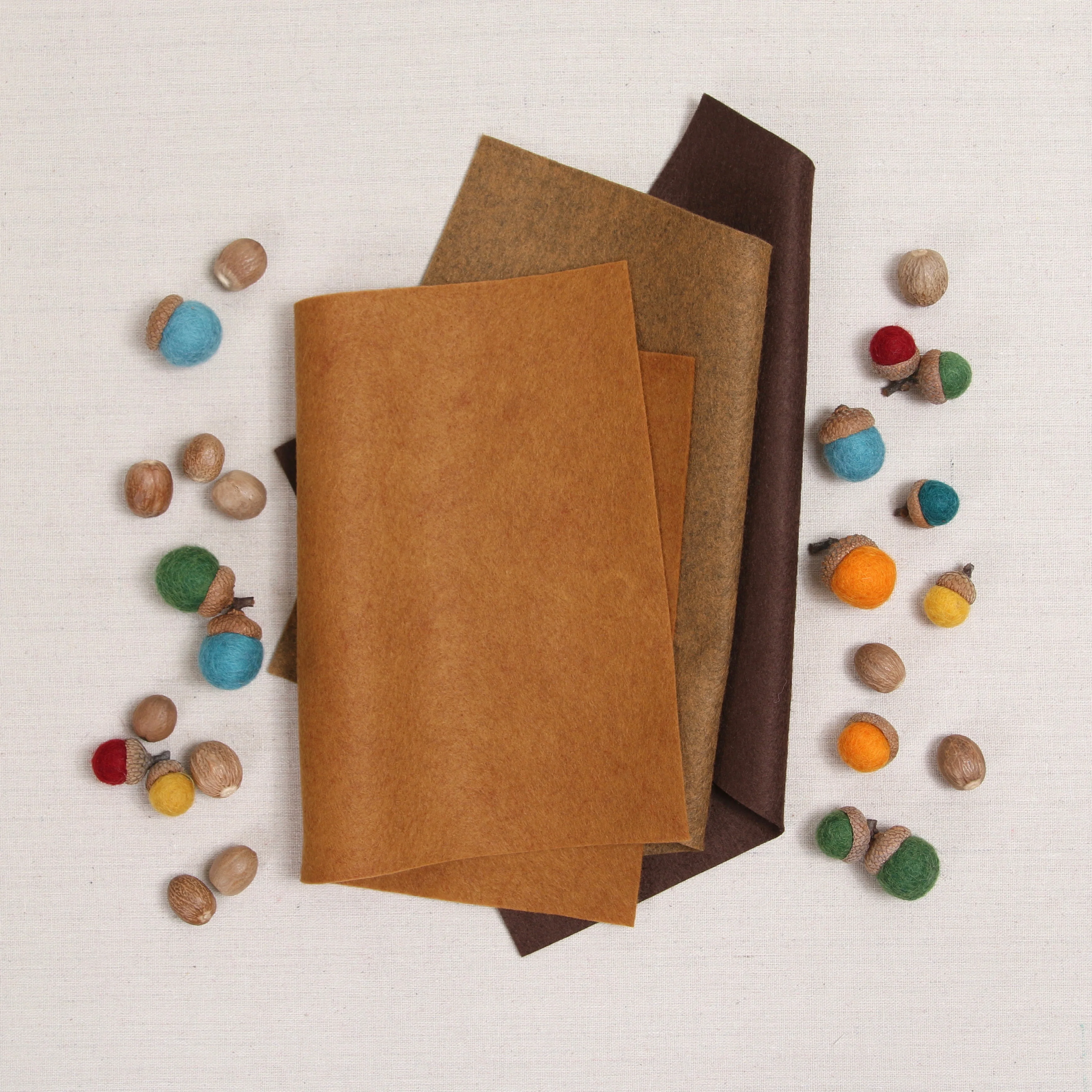 Nutmeg Wool Blend Felt - Image 3