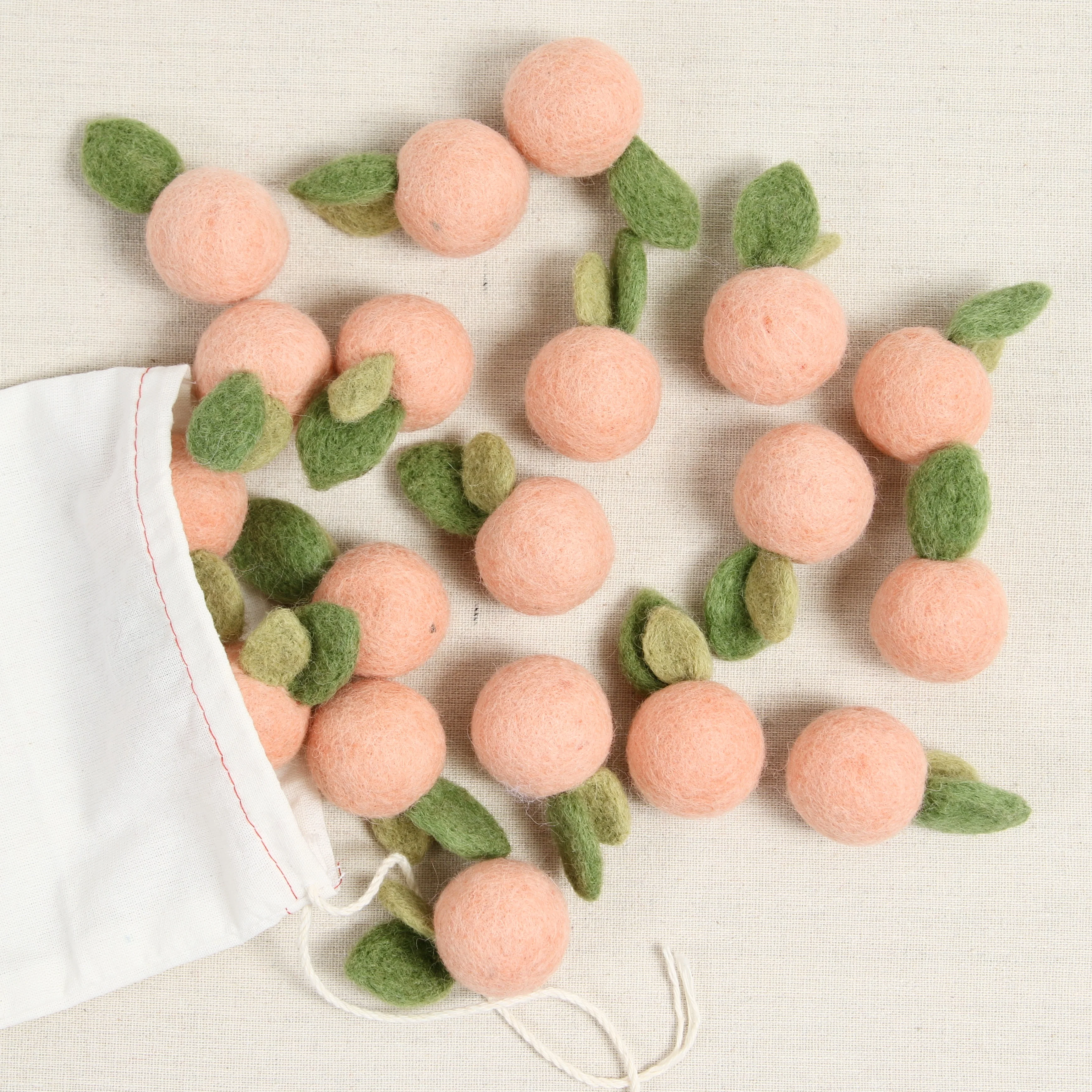 Peach, Felted Fruit - Image 2
