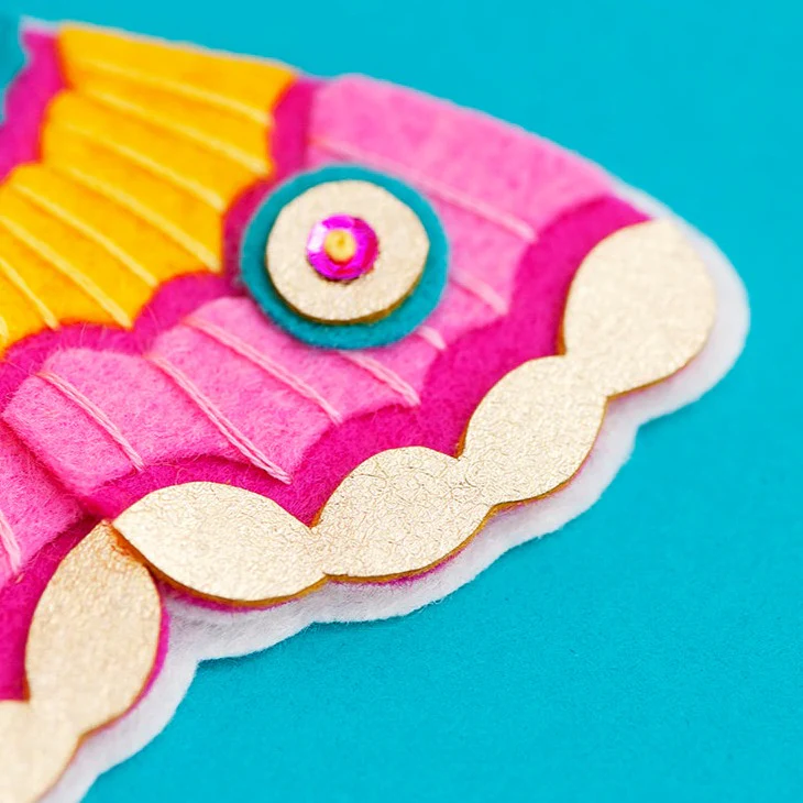 Pink Moth Felt Ornament Kit - Image 4