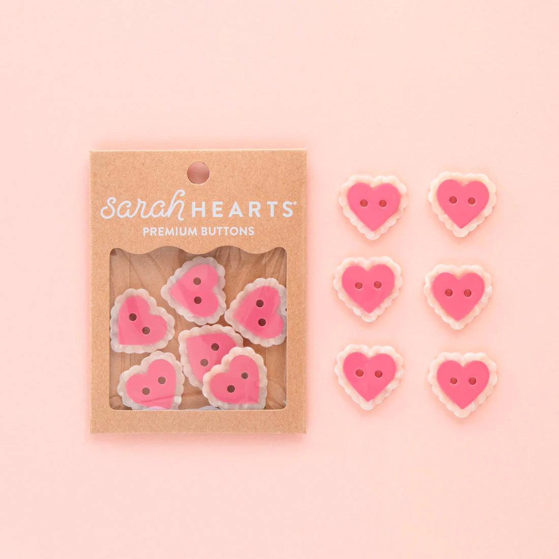 Pink Sweet Heart Buttons - Image 5