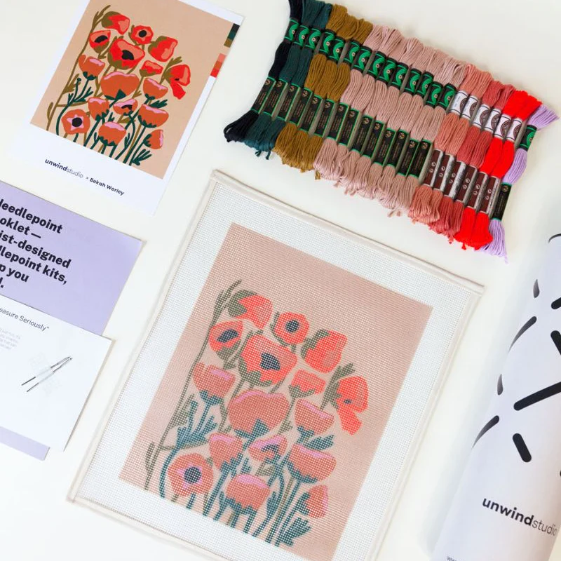 Poppy Blobs, Needlepoint KIt - Image 2