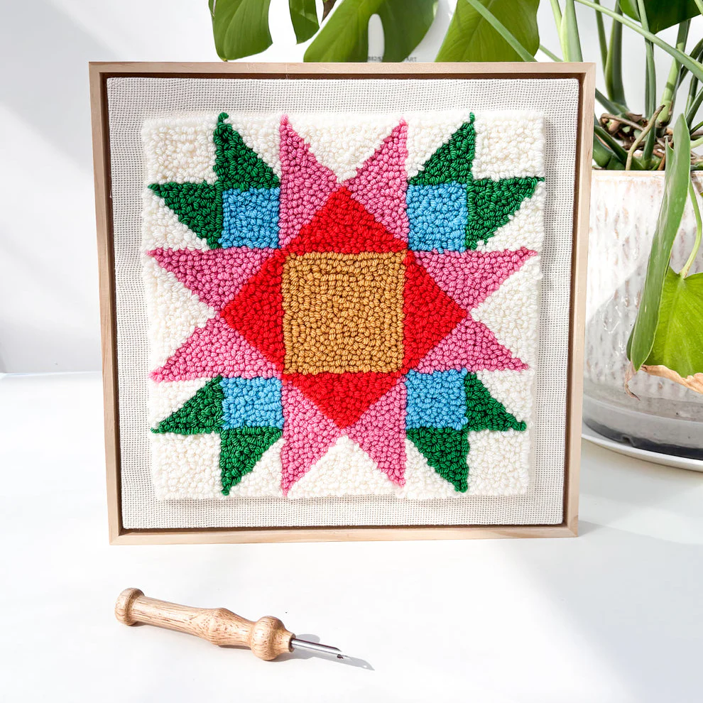 Rainbow Quilt Square, Punch Needle Kit - Image 2