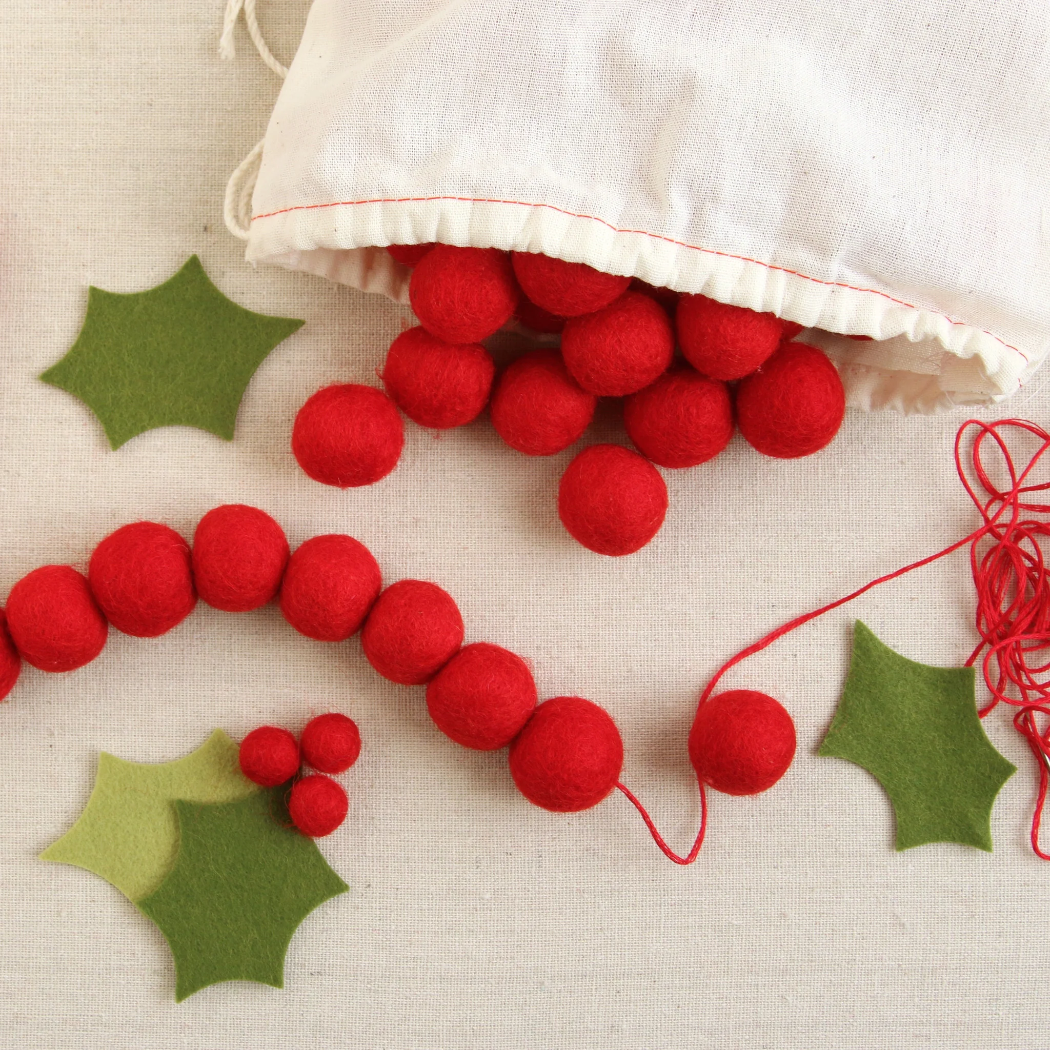 Red Felt Balls - Image 3