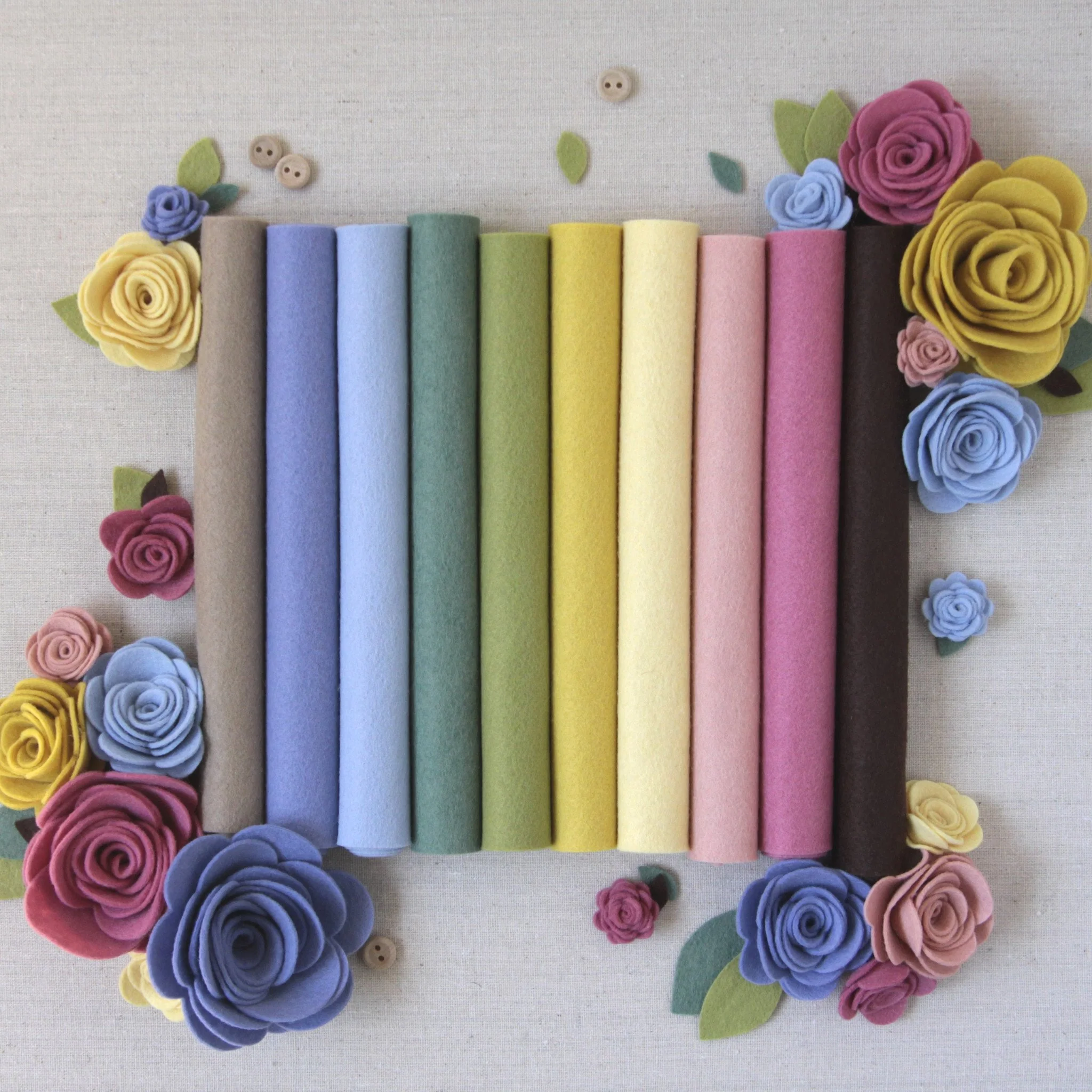Rose Wool Blend Felt - Image 2