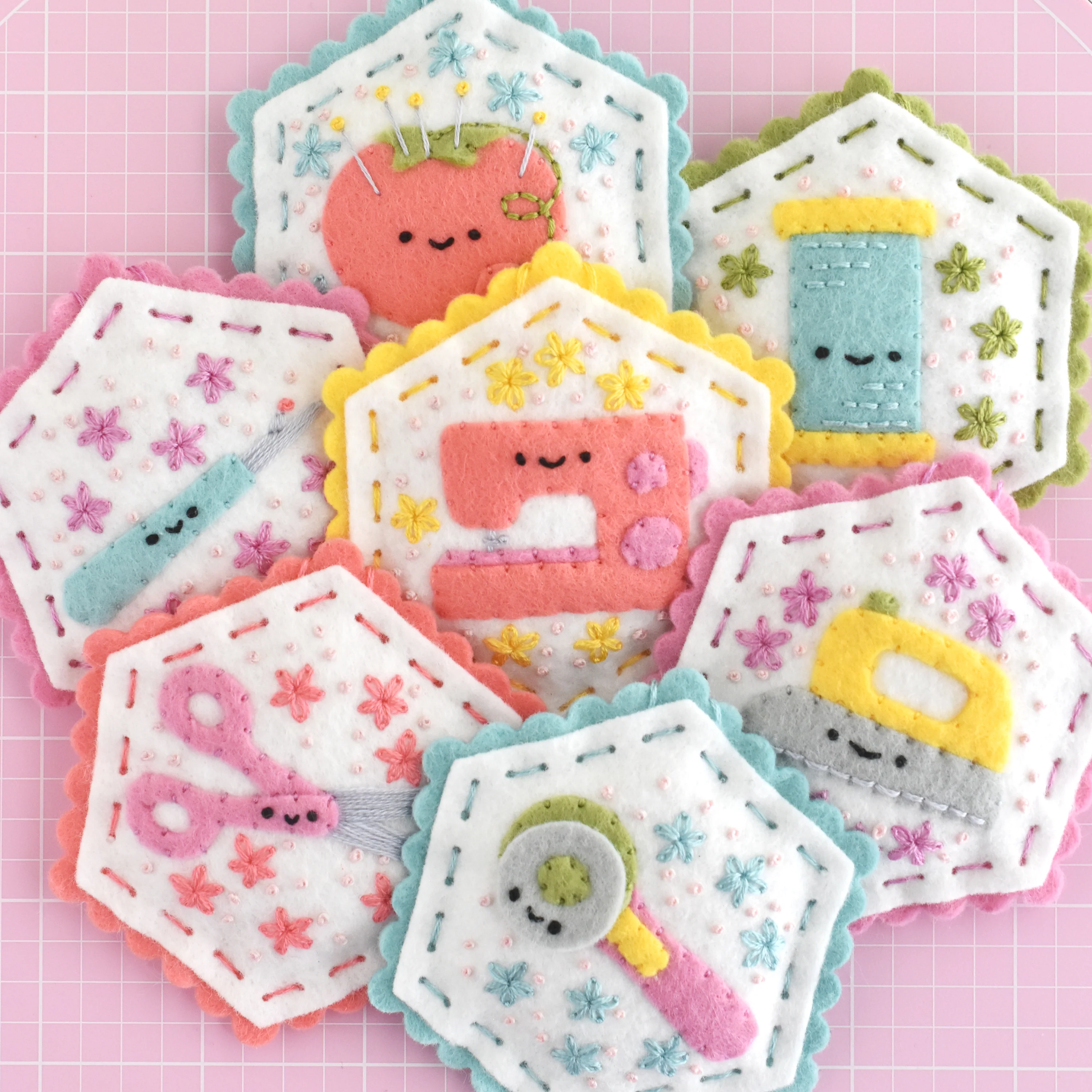 Sewing Bee Felt Ornaments Pattern - Image 6
