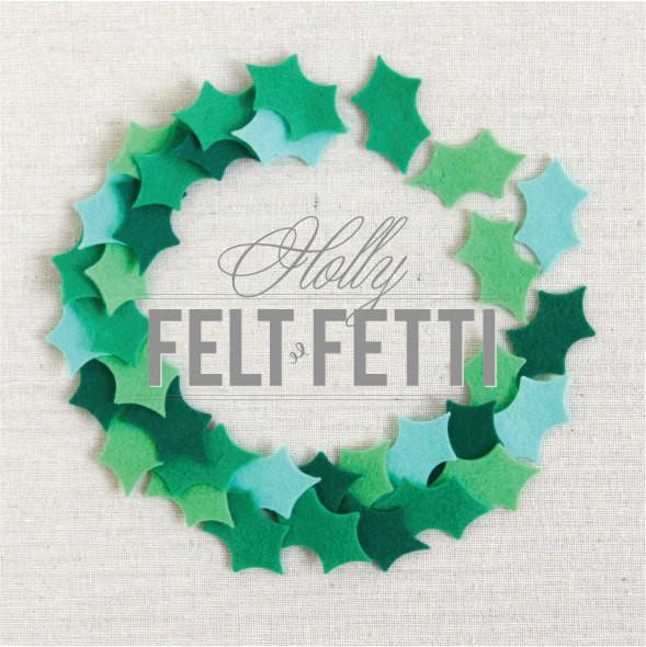 Felt-fetti Holly, Small die cut shapes - Image 2