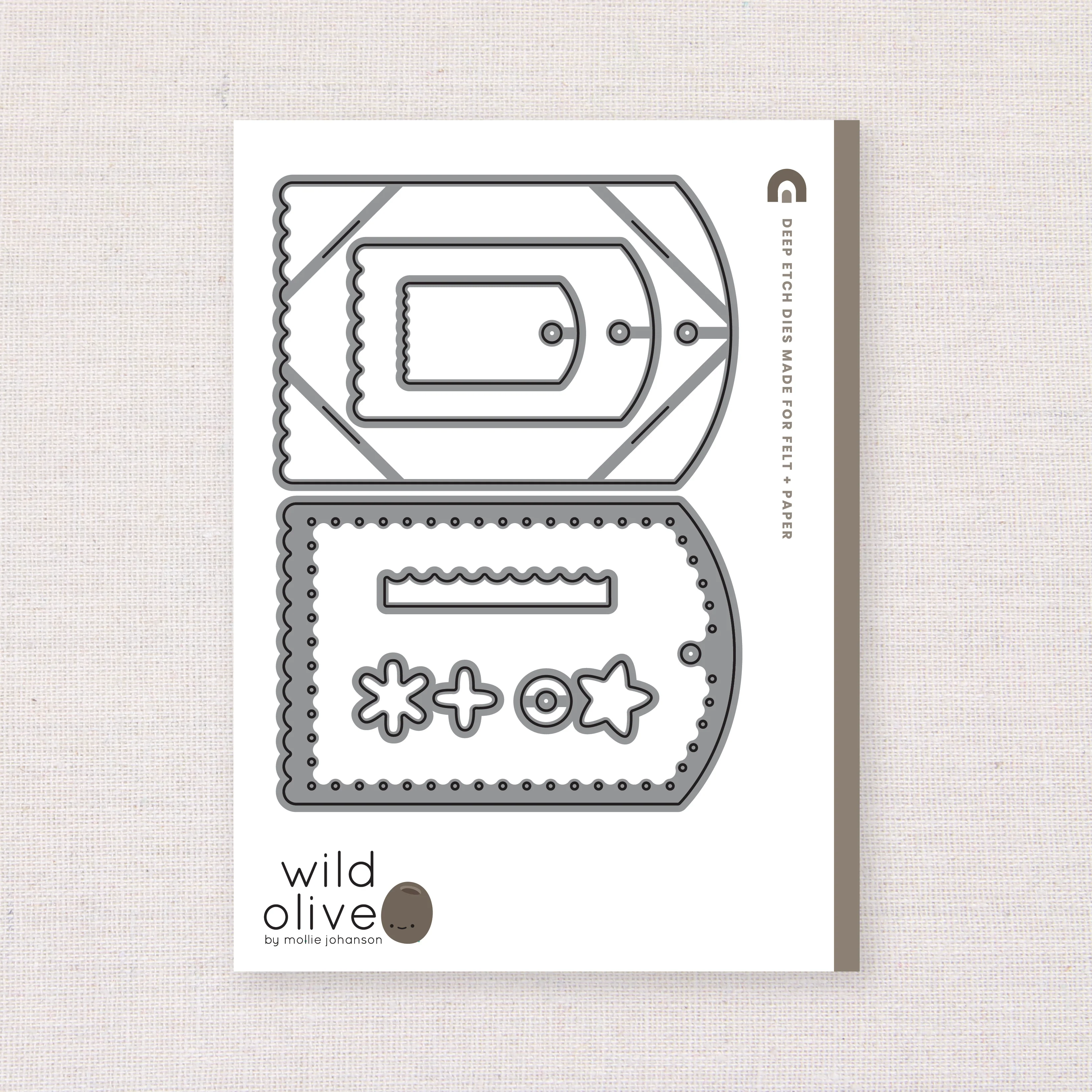 Sparkles & Scallops Gift Tag, Deep Etch Die