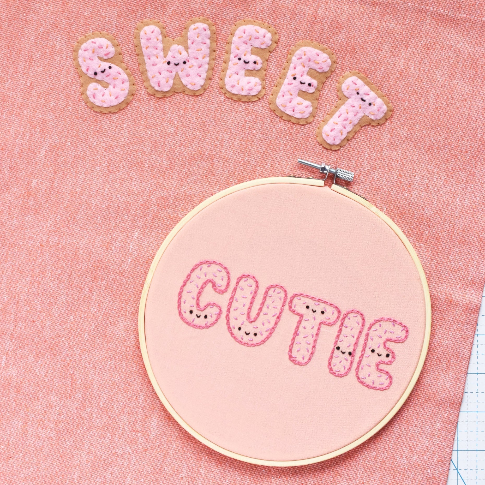 Sprinkles Alphabet Felt Appliqué & Embroidery Pattern - Image 5