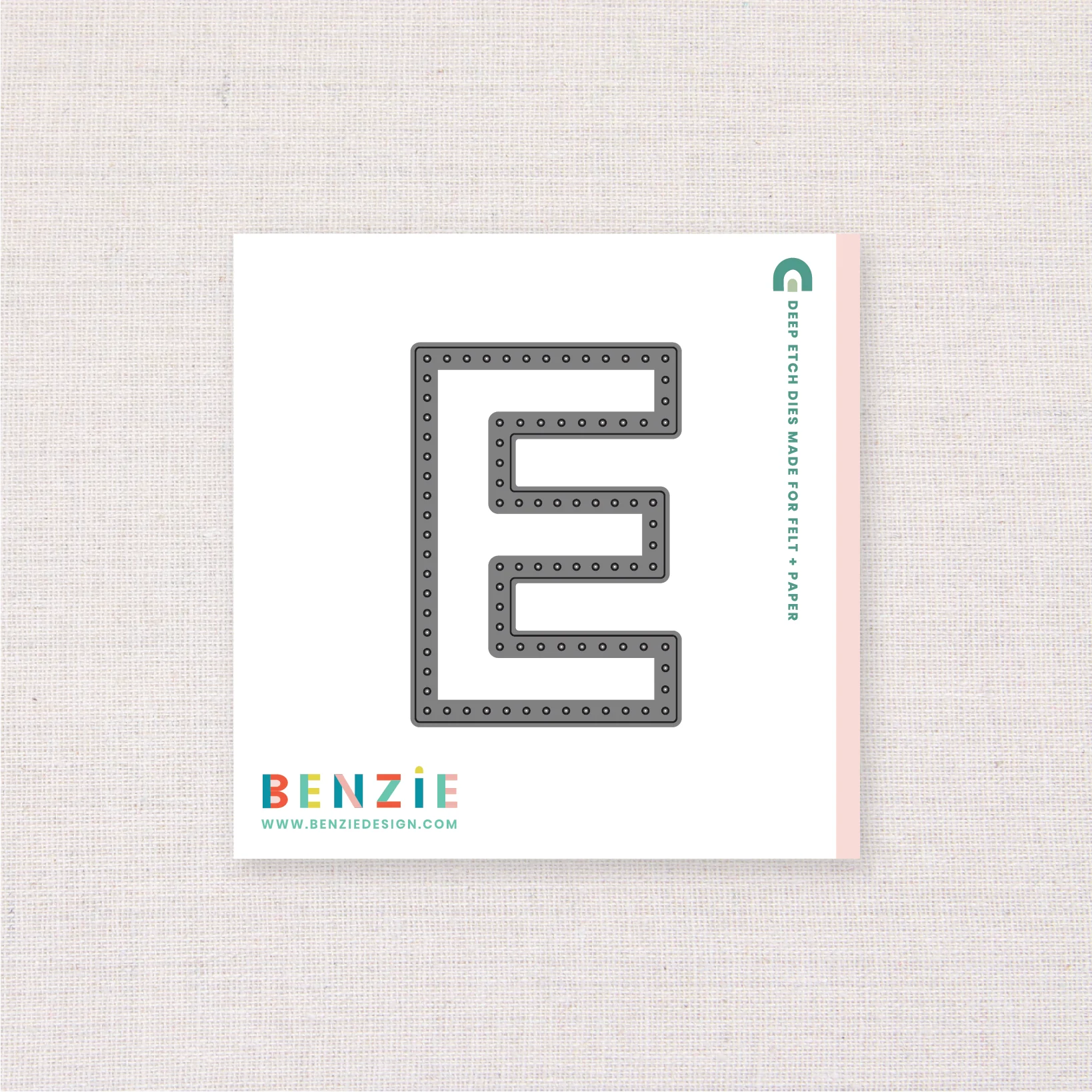 Stitchable Alphabet E, Deep Etch Die
