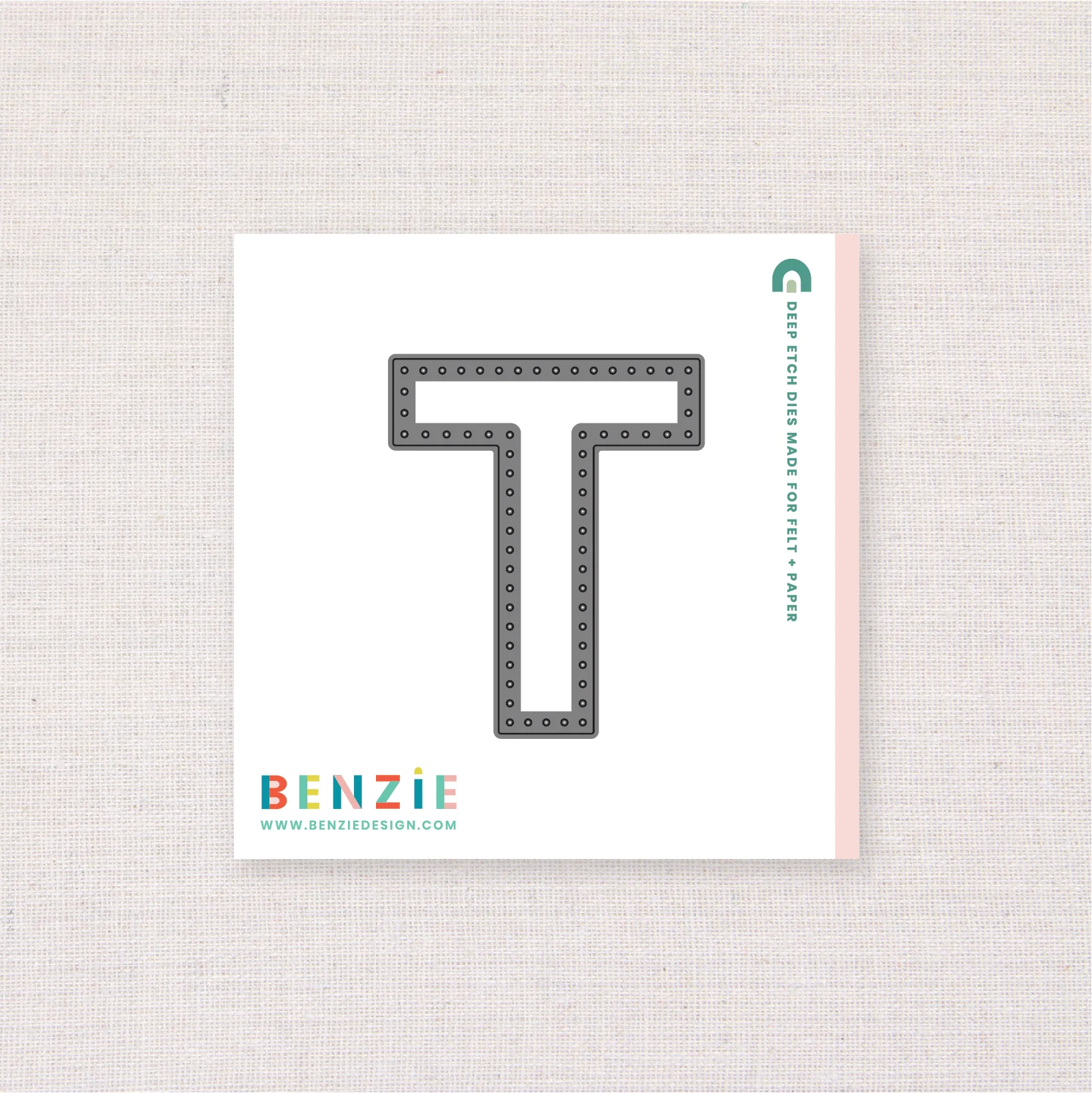 Stitchable Alphabet T, Deep Etch Die