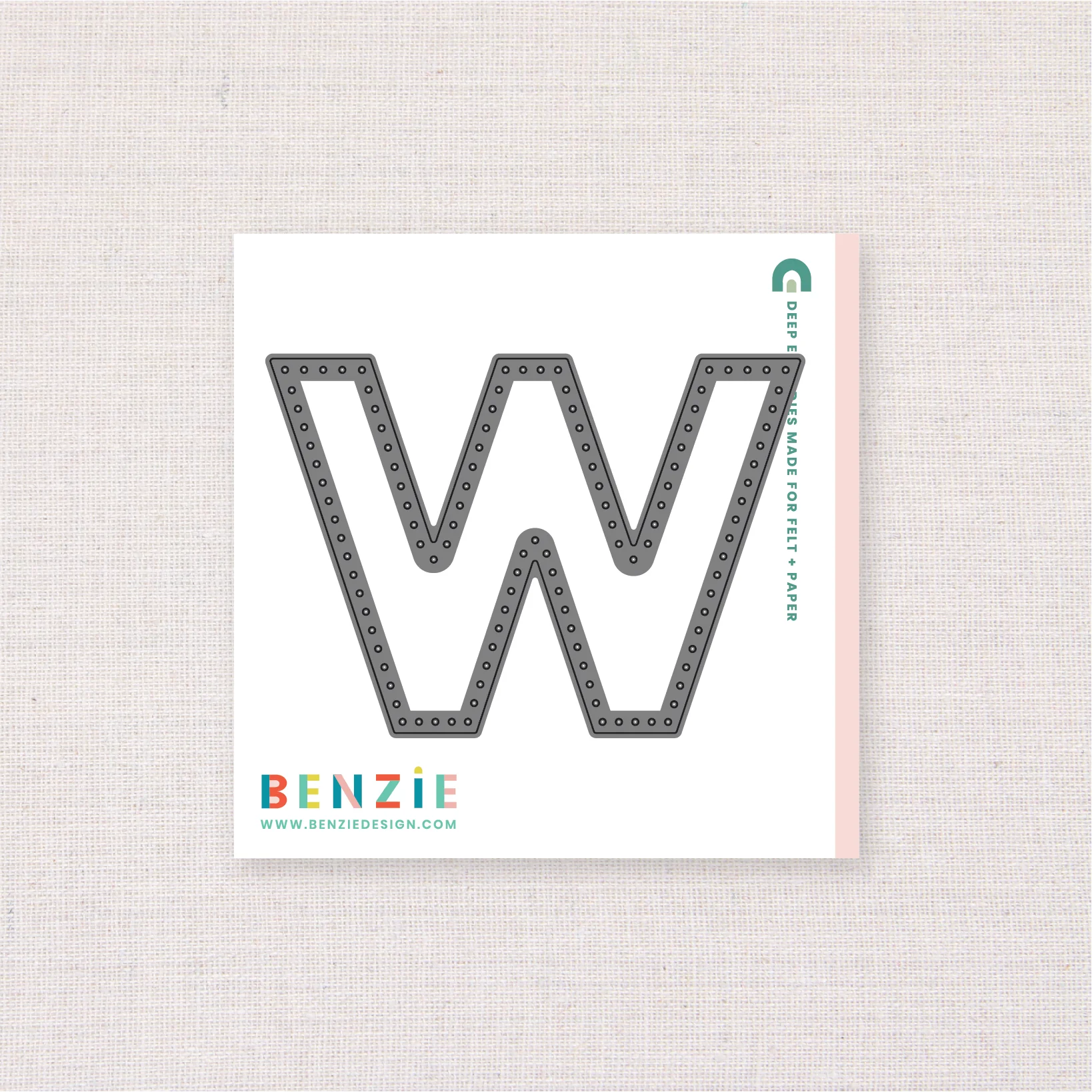 Stitchable Alphabet W, Deep Etch Die