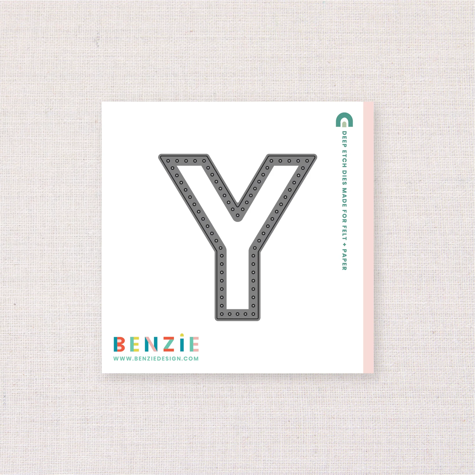 Stitchable Alphabet Y, Deep Etch Die