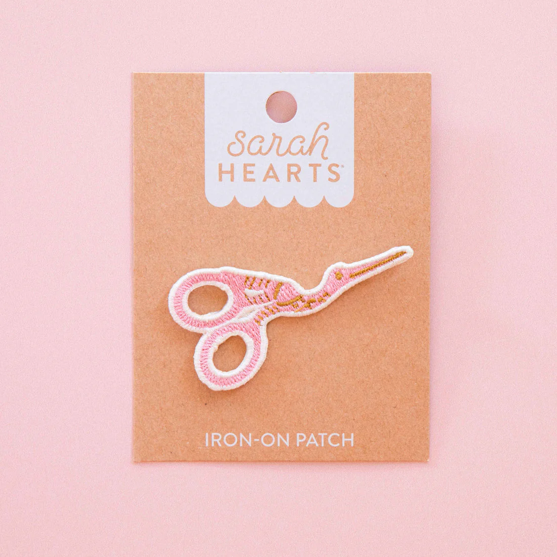 Stork Scissors Iron-On Patch - Image 2