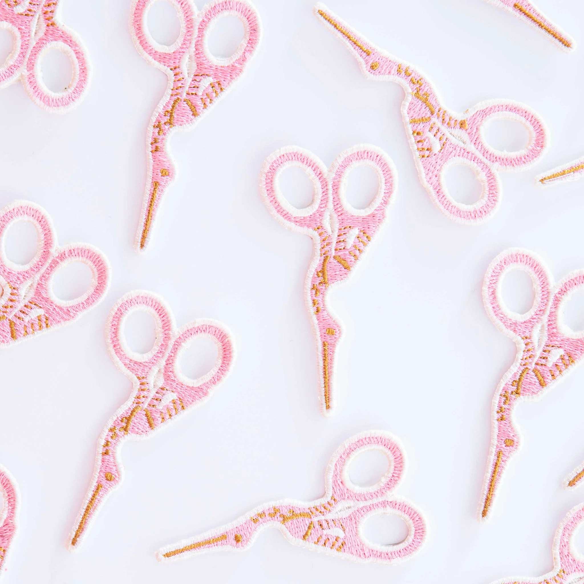 Stork Scissors Iron-On Patch - Image 3