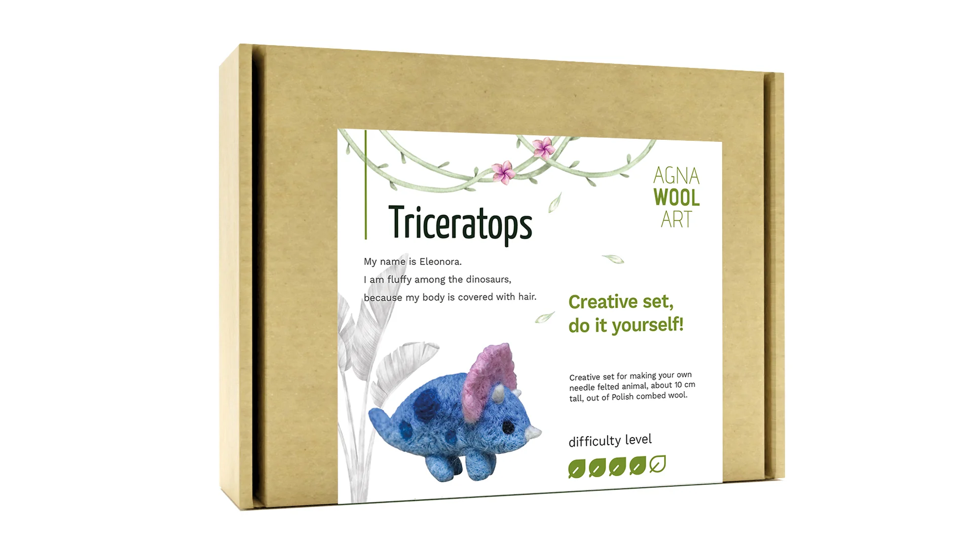 Triceratops, Needle Felting Kit - Image 7