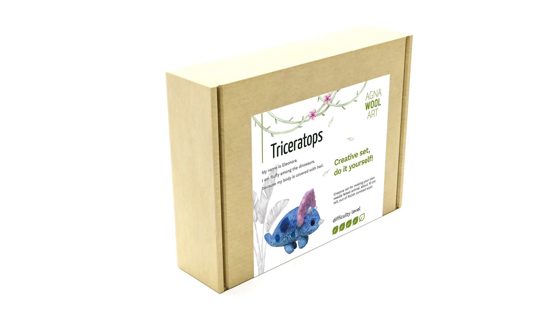 Triceratops, Needle Felting Kit - Image 8