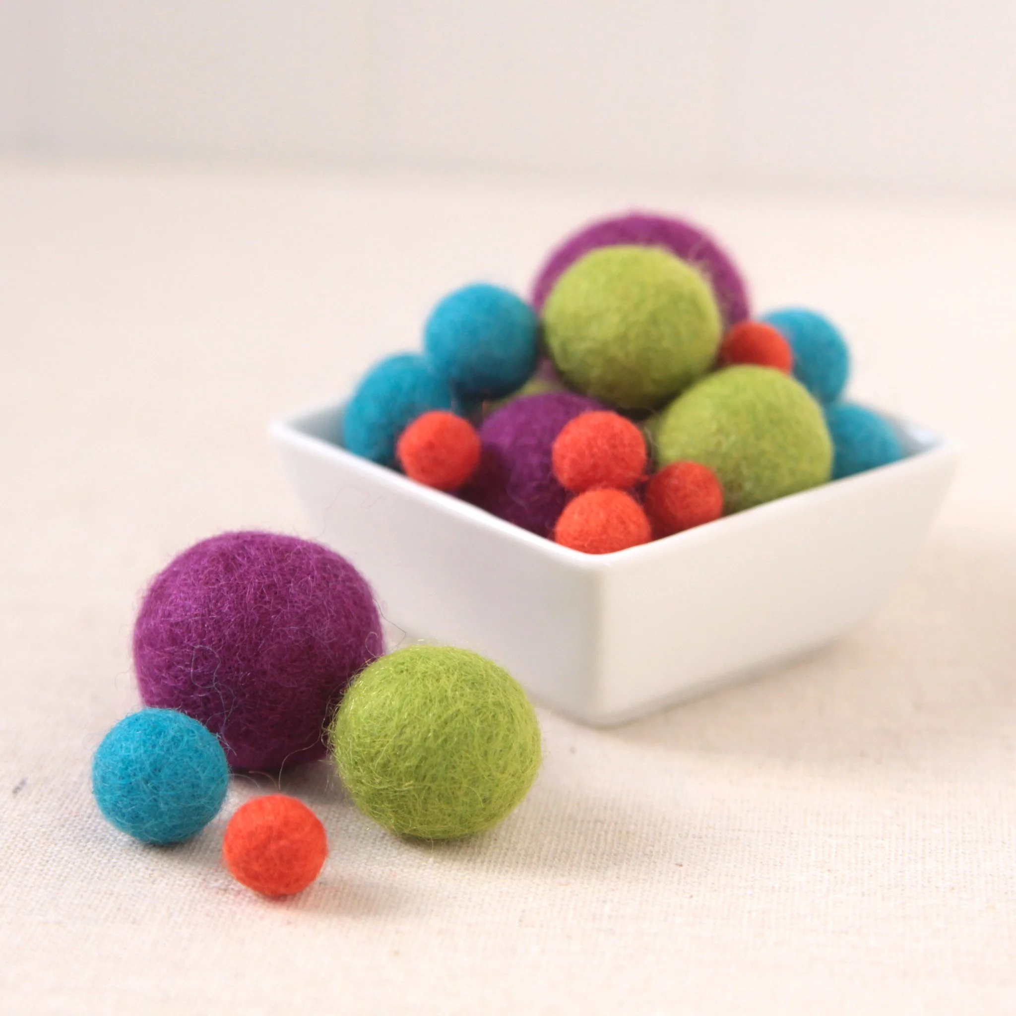 Tangerine Felt Balls - Image 4