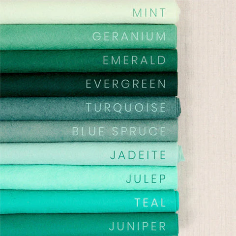 Teal Pure Wool Felt - Image 4