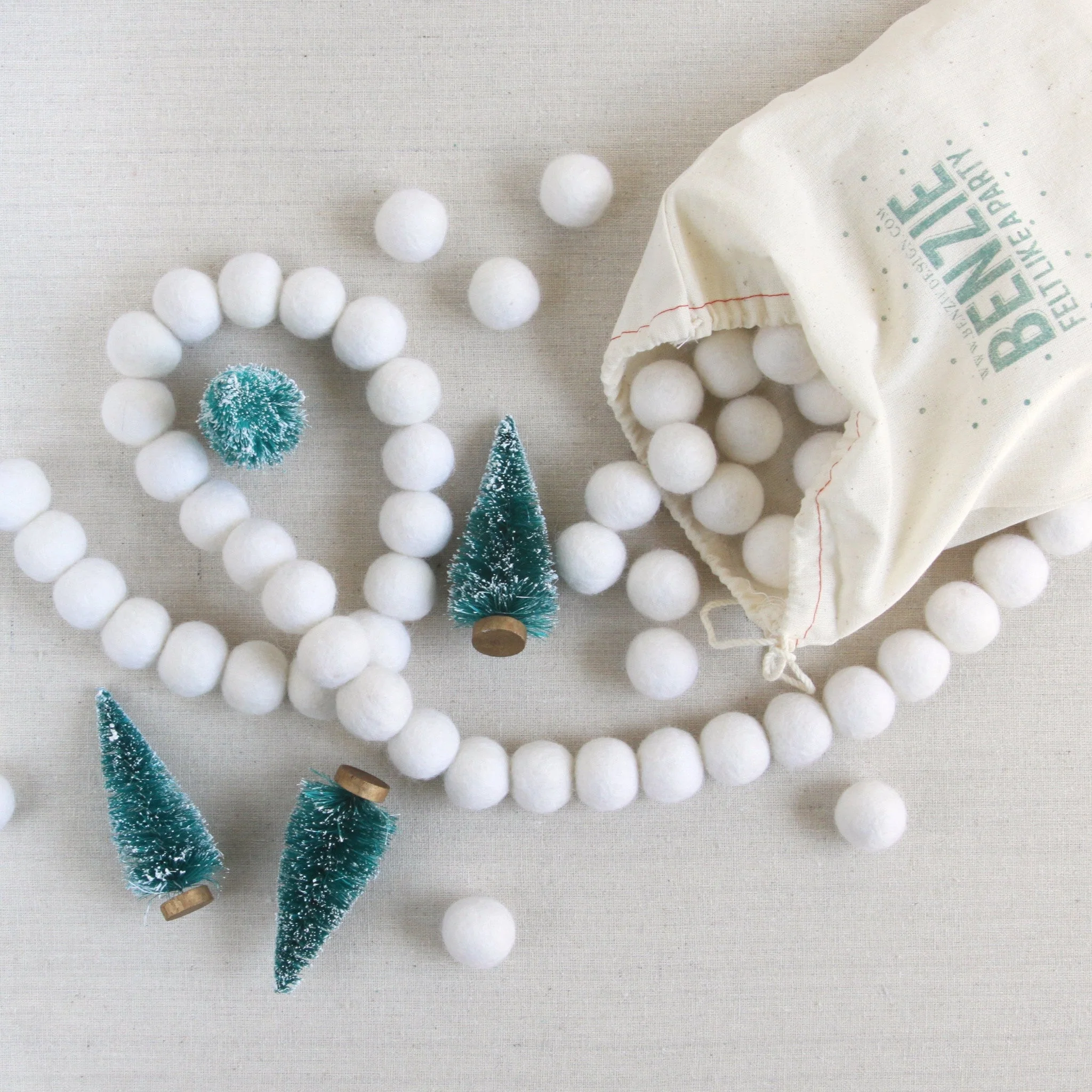 White Felt Balls - Image 2