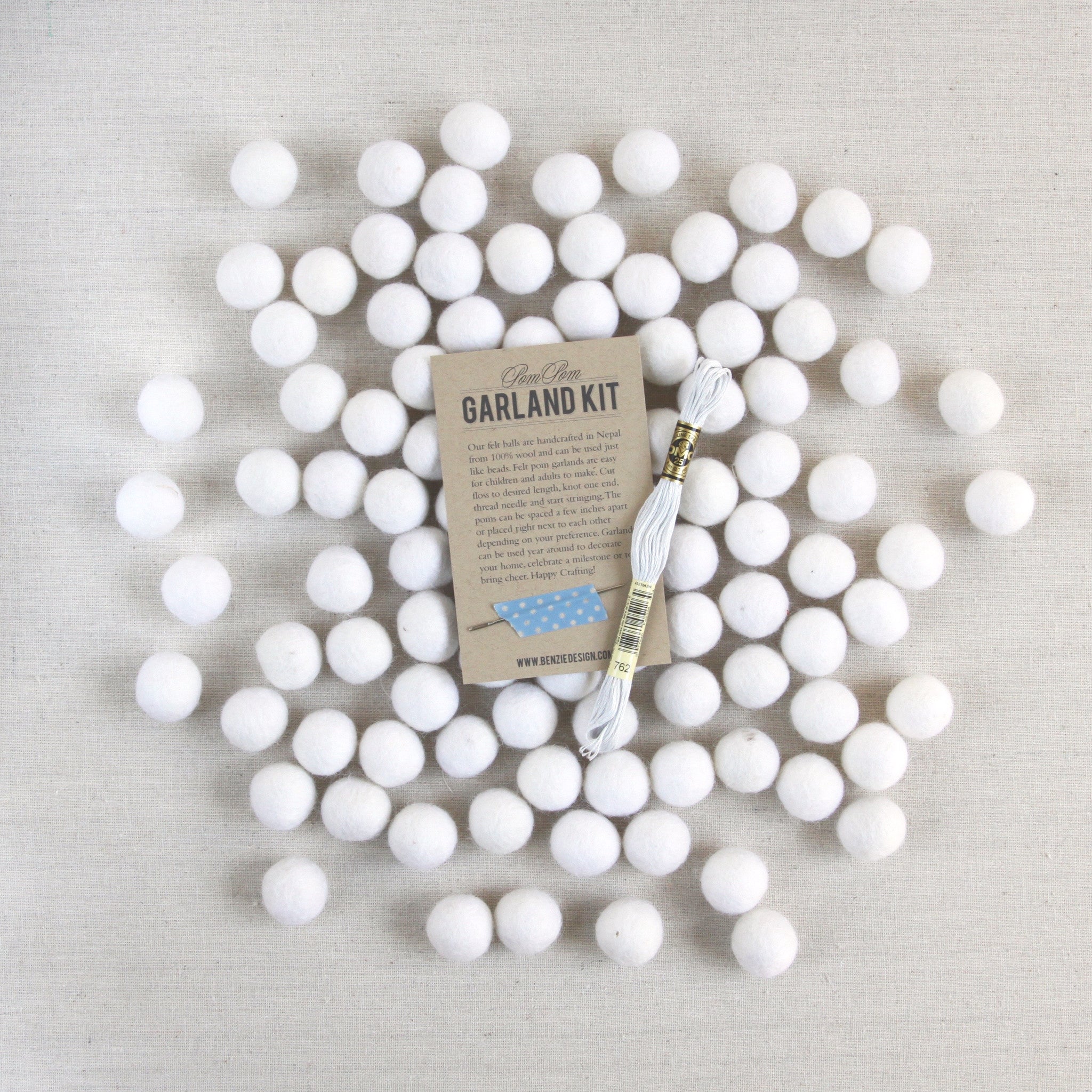 White Felt Balls - Image 5