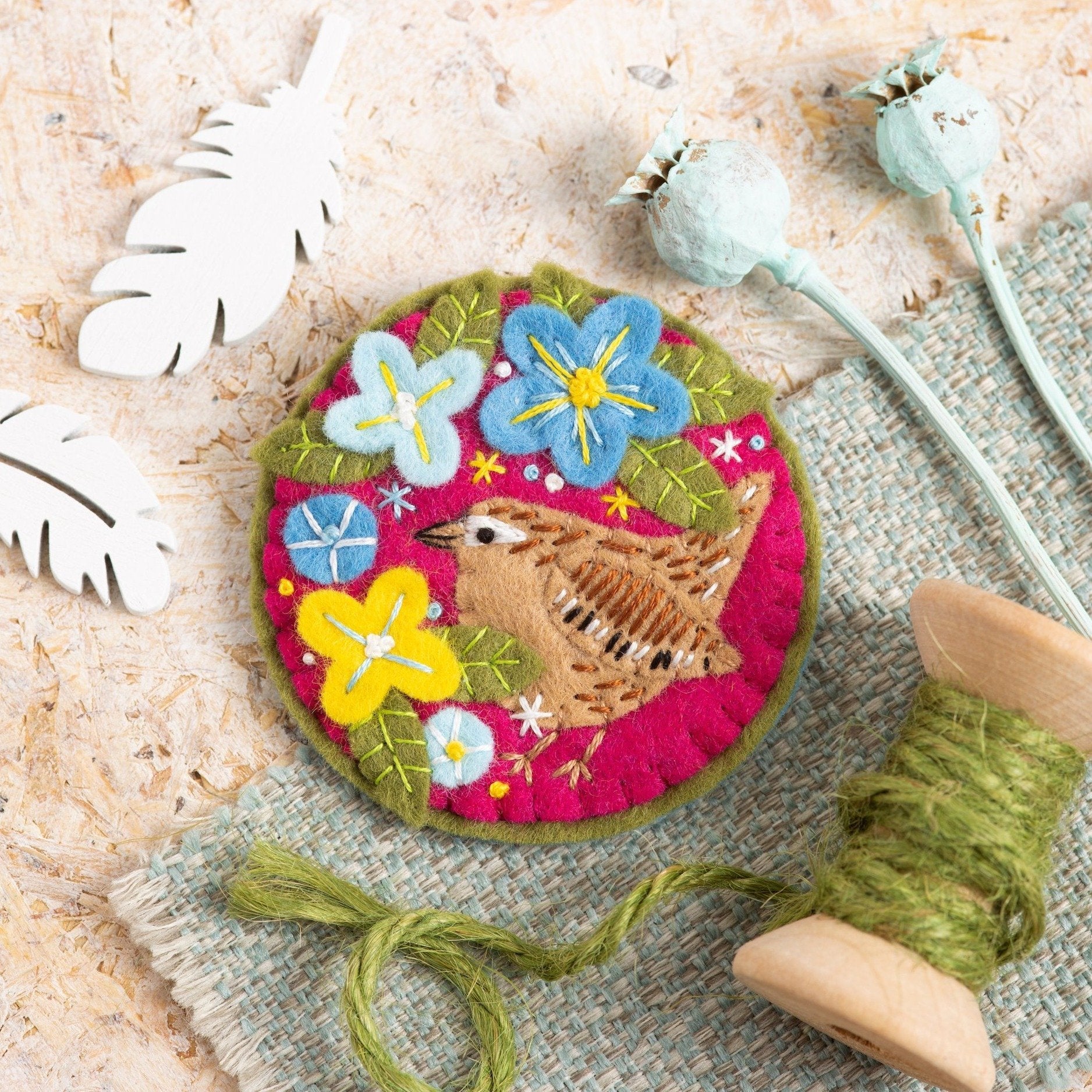 Wren Felt Craft Brooch Kit - Image 6